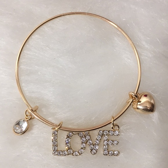 🌹3/$15 Palm Beach Wire Rhinestone Charm Bracelet - Picture 3 of 7